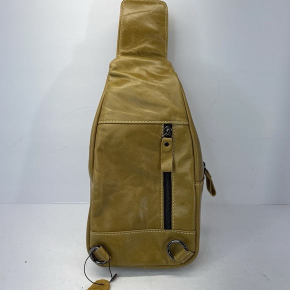 Mens Genuine Leather Sling Backpack CrossBody Bag Shoulder Bags for Hiking Z - Picture 4 of 6